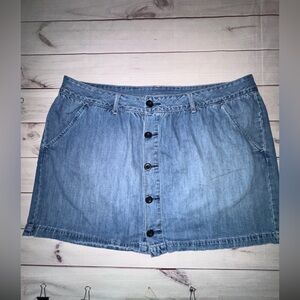 Old Navy Denim Button-Front Mini Skirt Size 20 Office School Church Date Night